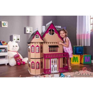 Imagem de Casa de bonecas escala barbie modelo emily eco - darama