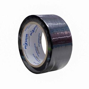Imagem de Fita para Demarcação 48 mm x 30 m Preta - Plastcor