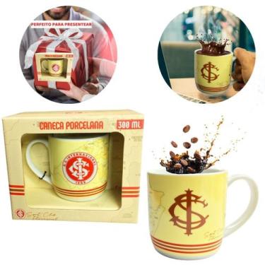 Imagem de Caneca Xícara Porcelana Reforçada 300ml Café Clube Internacional Mapa 