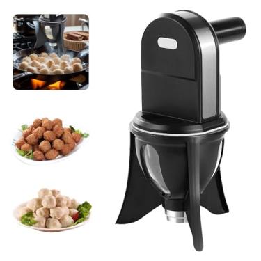 Imagem de Tuenmofun Máquina elétrica de bolas doces, pequena máquina luqaimat automática, máquina de fazer almôndegas, máquina formadora de bolinhos de carne de arroz e bolinhos de peixe para amantes de