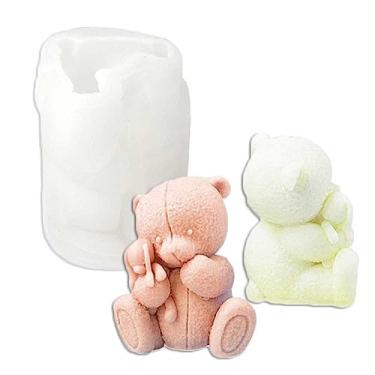 Imagem de Tone Fun Ursinho com moldes de silicone para vela em forma de boneca para fazer velas, resina, velas de aromaterapia, sabonete de cera artesanal, decoração de casa, artesanato