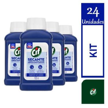 Imagem de Kit 24 Secante Abrilhantador Cif Máquina Lava-Louças 100ml
