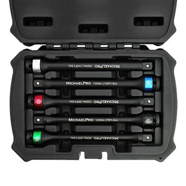 Imagem de MichaelPro Barra de extensão limitadora de torque de 5 peças, 20 cm, resistente a torque, 90 a 190 Nm