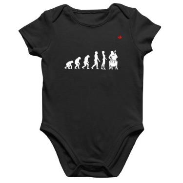 Imagem de Body Bebê Algodão Evolução da Violoncelista - Foca na Moda, Preto, P