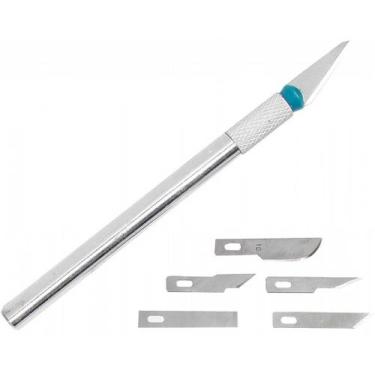 Imagem de Estilete Precisão Cartonagem Scrapbook Maquete 06 Lâminas - Monaliza, 