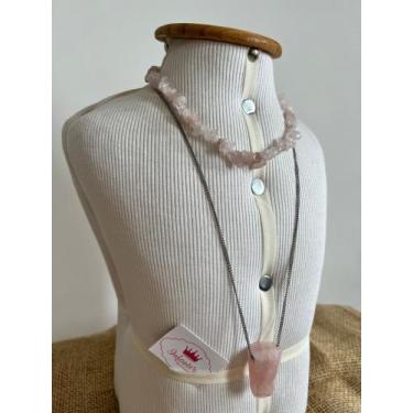 Imagem de Mix colares quartzo rosa - Infantes Biju