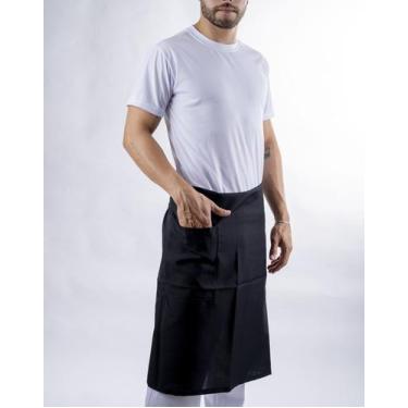 Imagem de Avental De Cintura Preto Com Bolso - DGRAU