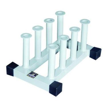 Imagem de Suporte Barra De Chão (8 Barras) Aço E Tubo Pintado - ANILHAS FITNESS,