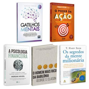 Imagem de Kit 5livros, Gatilhos Mentais, Psicologia Financeira, Homem Mais Rico 