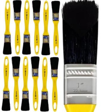 Imagem de Kit 12 Trinchas Pinceis Tigre Janela Portão Escada Esmalte Óleo Pintur