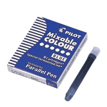 Imagem de Tinta Refil Caneta Pilot Parallel Pen IC-P3-S6 Azul C/06