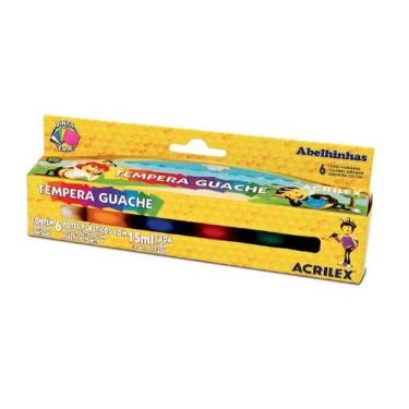 Imagem de Tinta Tempera Guache 15ml cada com 6 Cores 02006 Acrilex 