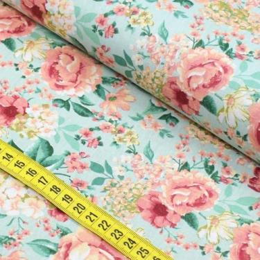 Imagem de Tecido Estampado para Patchwork - Nordic Spring : Floral Grande Fundo 