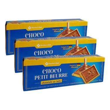 Imagem de Biscoitos Cobertos De Chocolate Ao Leite Petit Beurre Kit 3 - Member's