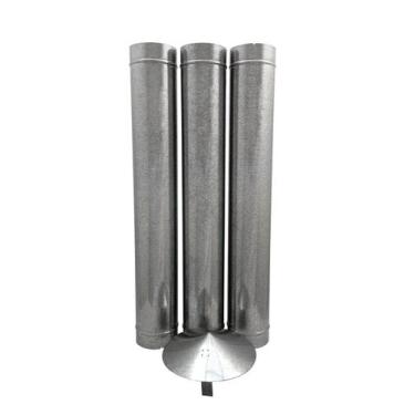 Imagem de 1,80 m de duto galvanizado de 150 mm de diâmetro com chapéu chinês - G