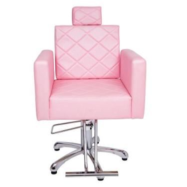 Imagem de Cadeira Evidence Hidráulica com Encosto fixo - Click Cadeiras, rosa be