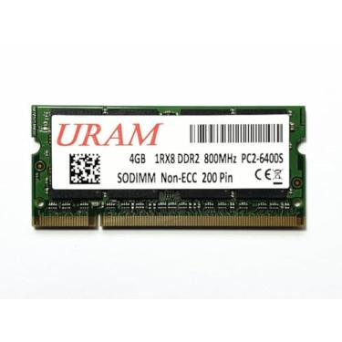 Imagem de URAM 4 GB (1 x 4 GB) DDR2 800 MHz PC2-6400 Single Stick 200 pinos SODIMM Memória RAM para laptop, azul