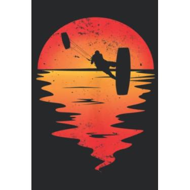 Imagem de Kiteboard Kitesurfer Kiteboarding Vintage Kitesurfing Family: Lined Journal Notebook To Do Schedule, Medium 6x9 Inches, 100 Pages, Printed Cover