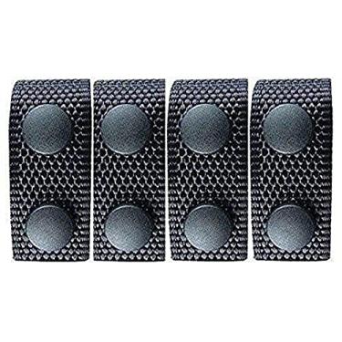 Imagem de Uncle Mike's Cinto Kodra Duty Nylon Web Snap Close Keepers (5 cm, preto, conjunto de 4) (88651)