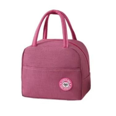 Imagem de Bolsa Térmica Anti Vazamento Unissex Ideal para Lancheira Marmita Academia Trilhas Piqueniques Acampamentos Caminhadas e Praia. (Rosa)