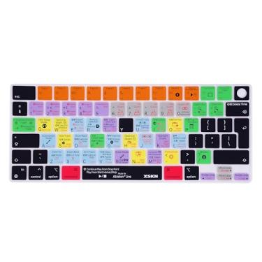 Imagem de XSKN Ableton Live Shortcuts Capa de teclado de silicone versão UE para MacBook Air 2022 2023 2024 15,3 polegadas chip M2 M3 com Touch ID A2941 A3114 A2681 A3113