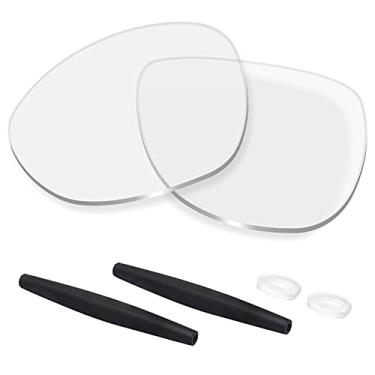 Imagem de Betterun lentes de substituição polarizadas de policarbonato/kits de borracha para Oakley Crosshair New 2012, Hd Clear - Polycarbonate, One Size