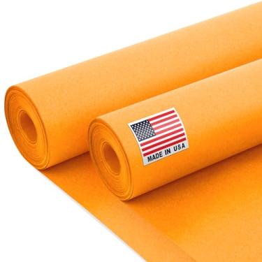 Imagem de Paclord Rolo de papel kraft laranja de 61 x 3048 cm (pacote econômico com 2), espessura de 20 kg, feito nos EUA, papel kraft colorido para escola, papel kraft de boletim – inodoro, não tóxico, seguro