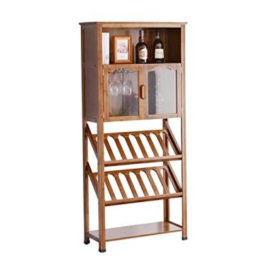 Imagem de LICONG-2019 Armário de vinho pequeno rack de vinho suporte de copo de vinho pequeno armário de vinho um armário para armazenar bebidas alcoólicas