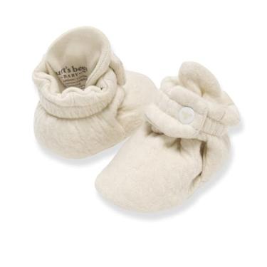 Imagem de Burt's Bees Baby Pantufa unissex para bebês de 0 a 9 meses de idade, Aveia acolchoada, 0-3 Months Infant