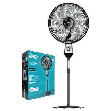 Imagem de Ventilador Coluna 50cm Flow Turbo Preto 127v com 8 Pás - Wap, Preto e 
