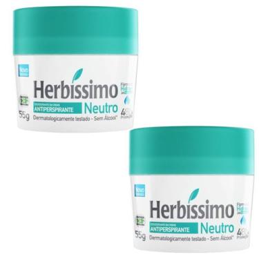 Imagem de Kit 2 Desodorante Creme Neutro Herbíssimo 55G - Dana - Dana Cosméticos