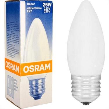 Imagem de Lampada Vela Lisa Osram Silica 25Wx220V. - Kit C/5 Pecas - LEDVANCE / 