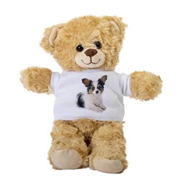 Imagem de Papillon Puppy Teddy Bear, Gift Stuffed Animal, Plush Teddy Bear with Tee, Welcoming Baby Gift, Gift for Her, Gift for Newborn, Cute Birthday Christmas Basket Gift Idea