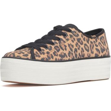 Imagem de Keds Tênis feminino da moda Triple Up, Camurça leopardo/preto, 36