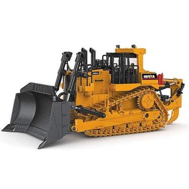Imagem de Miniatura Huina 1700 Trator De Esteria 1/50 Metal, Amarelo