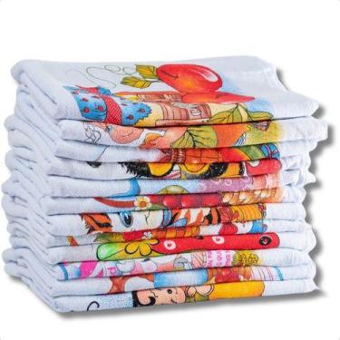 Imagem de Kit 30 Panos Prato Estampado Pé De Galinha Variado Atacado PP24 - Sant