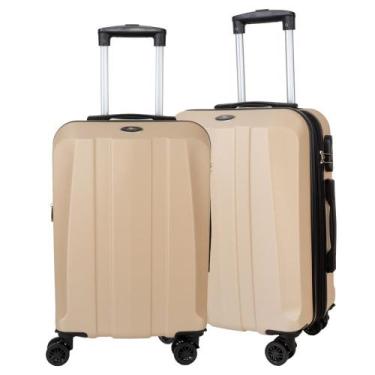 Imagem de Malas de Viagem Kit Bordo Expansível Fibra rígida Rodas 360 - World On