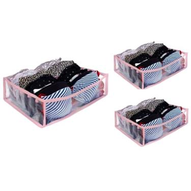 Imagem de 3 Colmeia Organizadora De Sutiã Rasteirinhas Camisetas Multiuso 6 Divisórias 32x10x22