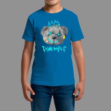 Imagem de Camisetas Infatil Algodão Moda De Rua Manga Curta Gola Redonda Done Wh