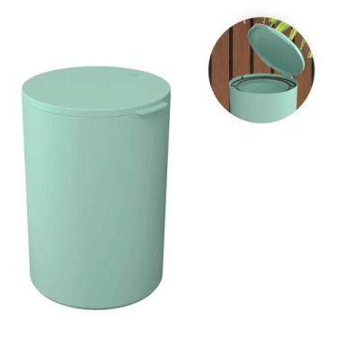 Imagem de Lixeira Cesto Lixo Com Tampa 5 Litros Multiuso Coza Serene Banheiro / 