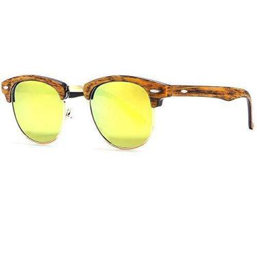 Imagem de Óculos De Sol Kdeam Estilo Madeira Com Proteção Uv400 Anti- Reflexo KD