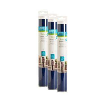 Imagem de Cricut Vinil permanente premium, azul | Pacote com 3 rolos de 1,2 m (30,5 cm x 122 cm) - Compatível com máquinas Maker & Explore