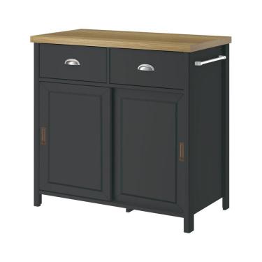 Imagem de Balcao Aparador Buffet 2 Portas 85 cm BA145 Preto Dtall