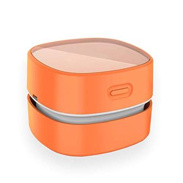 Imagem de ODISTAR Aspirador de pó de mesa, mini varredor para mesa, economia de energia, alta resistência até 400 minutos, sem fio e design rotativo de 360º para limpeza de cabelos, migalhas, teclado de