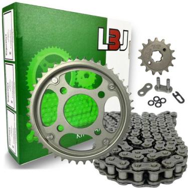 Imagem de Kit Relação Cg Titan Fan 125 Ate 2008 Com Retentor Aço 1045 - LBJ