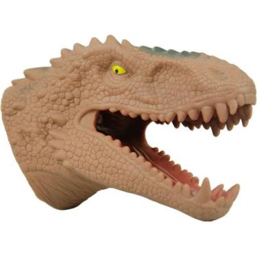 Imagem de Fantoche De Mão Dinossauro Tiranossauro Rex Cabeça De Borracha - Adijo