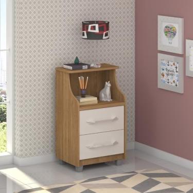 Imagem de Mesa Multiuso Topázio c/ 2 Gavetas em MDF p/Estudos, Quartos e Escritório - Bege