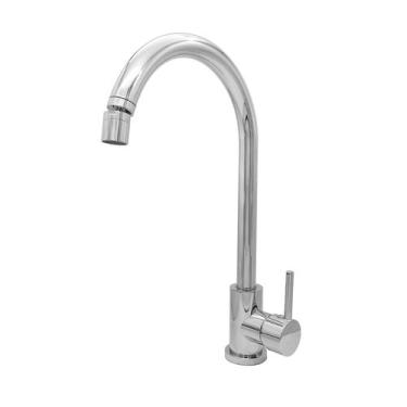 Imagem de Torneira Monocomando Cozinha Articulável Alta Mesa Bancada Quente e Fr