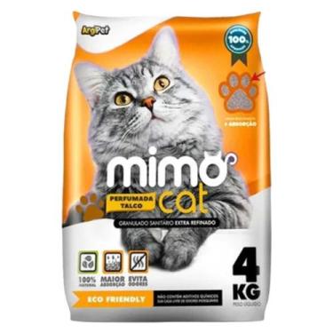 Imagem de Areia Higienica Para Gatos Mimo Cat Perfumada com Talco 4kg