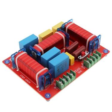 Imagem de DriSentri Crossover de 3 vias, 400W ajustável 4-8 Ohm 3 Way One High & Two Low Frequency Divider, HiFi Speaker Crossover